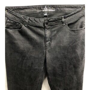 Ashley Stewart Perfect Skinny Bootcut Jeans 16R Black Dark Wash